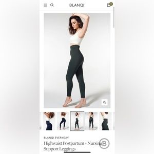 Teal Blanqi High-waisted Postpartum & Nursing Support Leggings